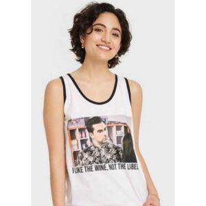 Schitt$ Creek "I like the wine, not the label' Pride Tank Top